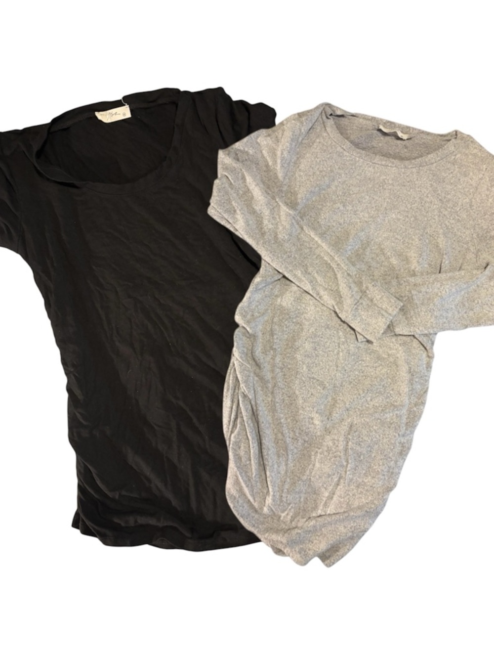Hello MIZ Black & Light Gray Short Sleeve Tees (2)